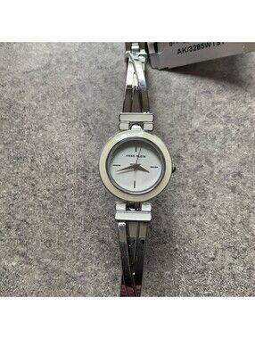 Anne Klein Womens Watch AK/3285 24mm Silver Tone Case And Band New W/O Box B-B